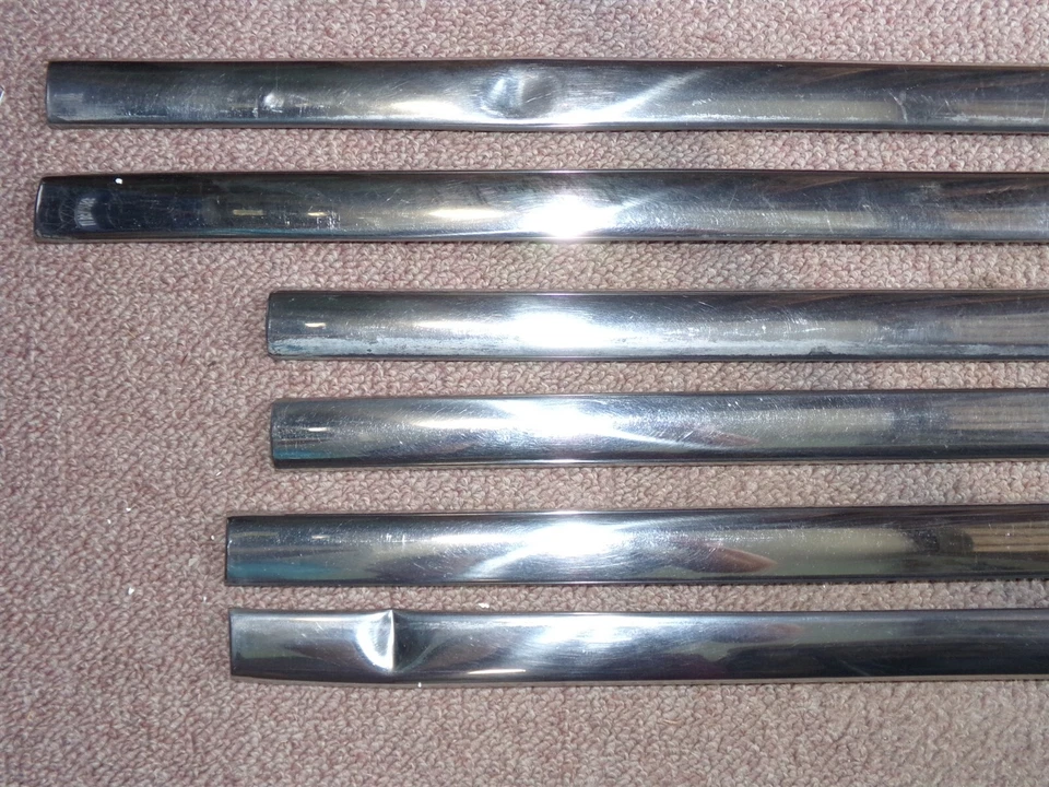 DeSoto 1947 4P cuatro puertas sedán carrocería moldura lateral OEM 6 piezas DeLuxe 1946 1948 Foto 4 de 4