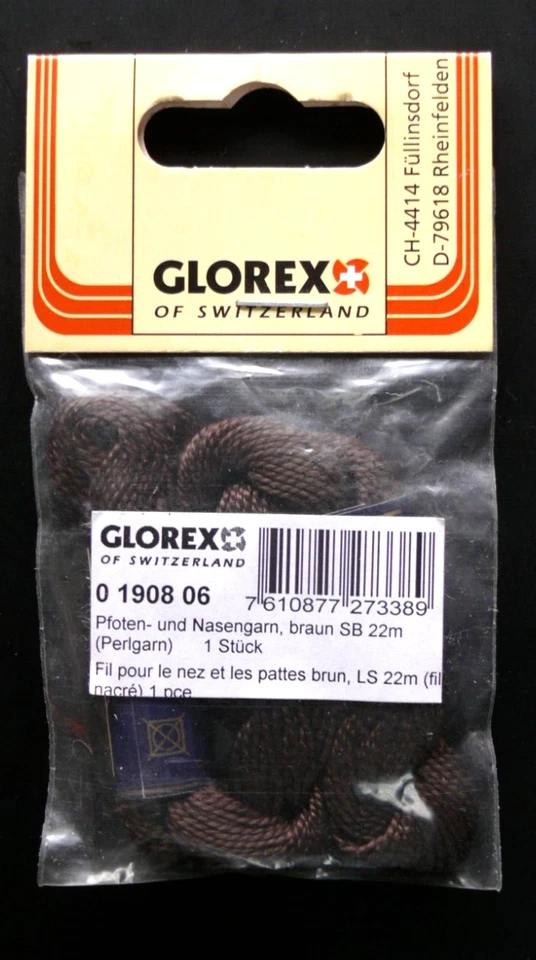 OURS REPARATION : 22 METRES DE FIL BRUN POUR COUDRE NEZ ET PATTES - GLO. 0190806 - Photo 1/1