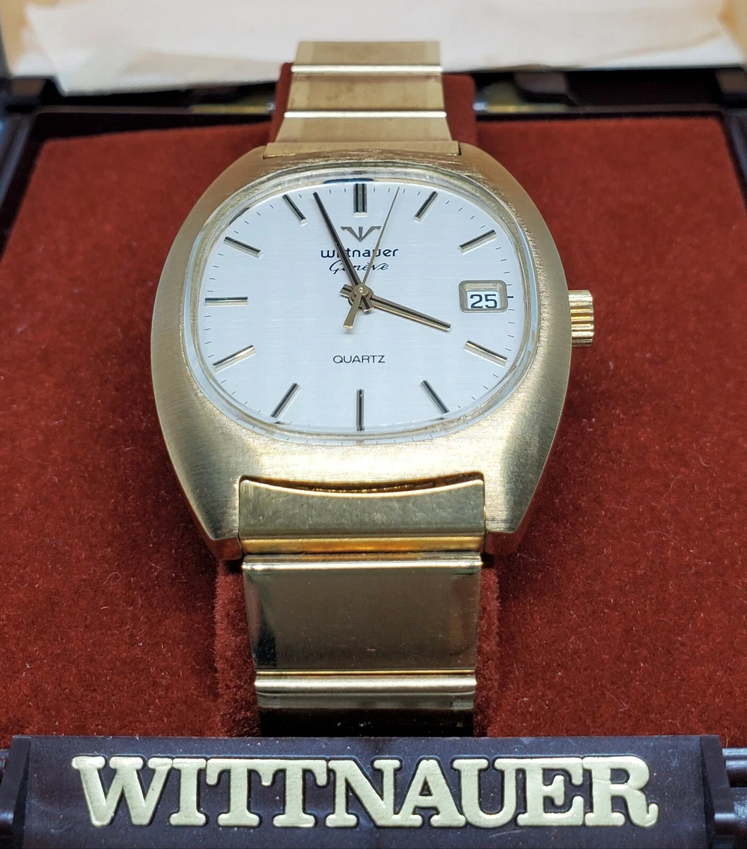 Vintage Mens Wittnauer Geneve Longines Swiss Movement Gold Tone