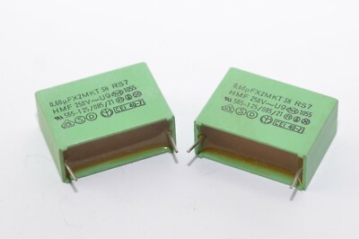 2x ERO FX2-MKT Film Suppression Capacitor Type F1772, 0.68uF / 250V~, RM30, NOS