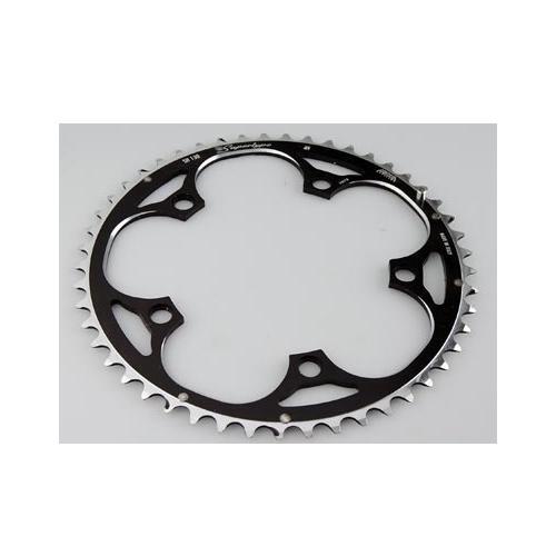 Plateau 50 dents Miche 130mm rigide en aluminium noir pour un passage de vitesse fluide