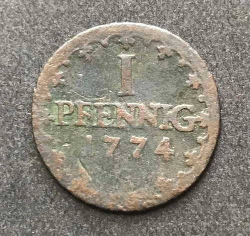 Saxony 1 Pfennig 1774