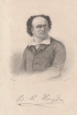 c1850 Benjamin Robert Haydon * Historienmaler England * Stahlstich-Porträt