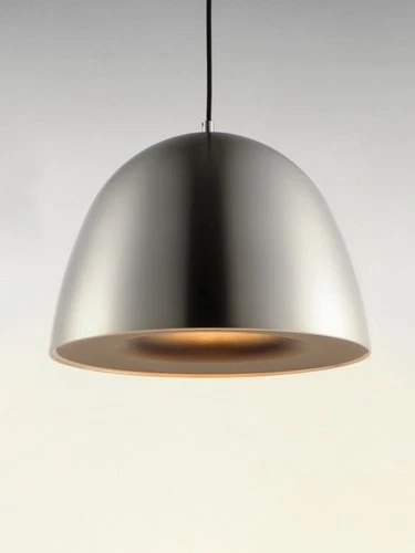 Fungo 1-Light LED Pendant in Satin Nickel with Black - Picture 5 of 6