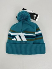 Adidas Golf Men's COLD.RDY Pom Beanie with Cuff Teal One Size NWT