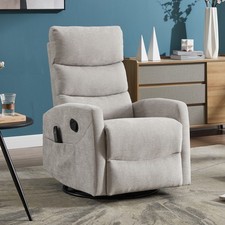 Heat Massage Manual Recliner Chair with Rocker and Swivel