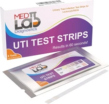 UTI Test Strips(Pack of 6) Individually Wrapped Urinary Tract Infection... 