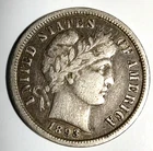 1893 S Barber Silver Dime VF Very Fine Details 10c Double Struck "S"
