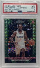 2018-19 Mosaic Prizm Shai Gilgeous-Alexander RC Green #89 Clippers PSA 9 MINT SP