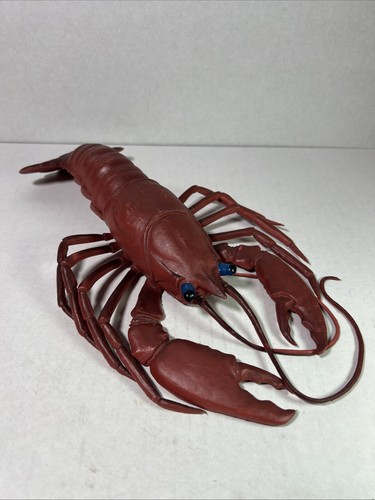 Realistic Rubber Lobster Decoration Fisherman Prop Seafood 11.5 Inch