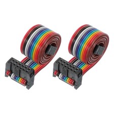 12 Pin IDC Connector Flat Ribbon Cable 2.54mm Pitch Length 500mm Wide 15mm 2Pcs