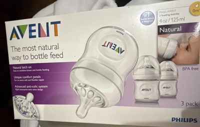 Philips Avent The Most Natural Way To  Bottles Feed 4oz/125 ml 0m+ 3 Pk