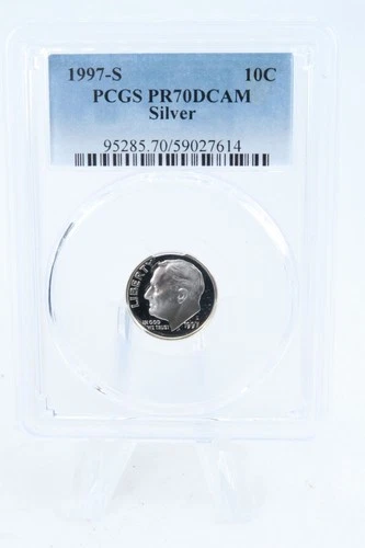 1997-S PCGS PR70DCAM Silver Roosevelt Dime Proof 10C