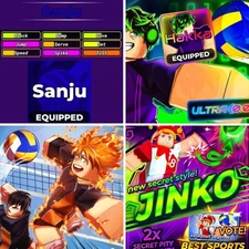 VolleyBall Legends Account -TRIO WARRIOR - ULTRA HAKKA - JINKO - SANJU #D77