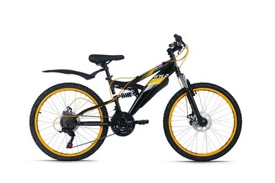 WYLD Mountainbike Fully 24'' Bliss schwarz 18 Gänge RH 38 cm M332K