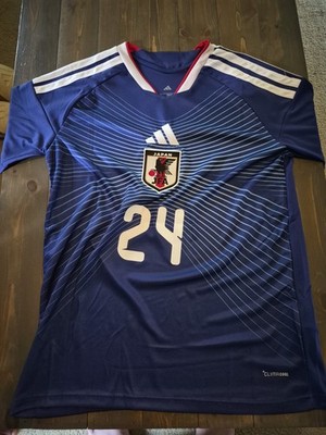adidas Japan National Team Soccer Jersey ADO #24 Climacool Size S Blue