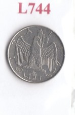 L744 Moneta Coin ITALIA Regno d'Italia 1 Lira Impero 1940