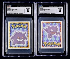 Pokémon 1998 Topps Merlin Series 1 Gengar & Haunter #93 94 CGC 8 Near Mint 😈