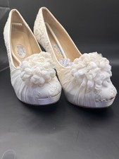 Diane Hassall 'Bon Bon' Purest Ivory, wedding shoes. UK 6/39