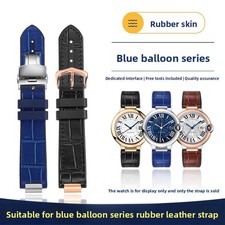 For Cartier Blue Balloon High-quality Genuine Rubber Watch Strap 18x11 20 12mm