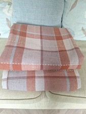 NEXT Red / orange Stirling Curtains eyelet 53 x 90 inch each 134 x 228 cm