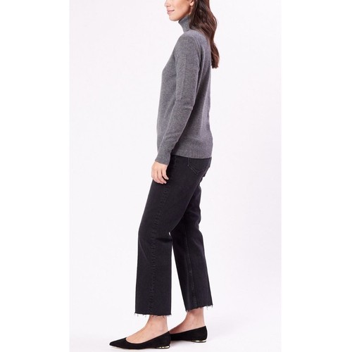 Equipment Delafine Cashmere Sweater Womens XL Gray Turtleneck Lightweight - Picture 7 of 9