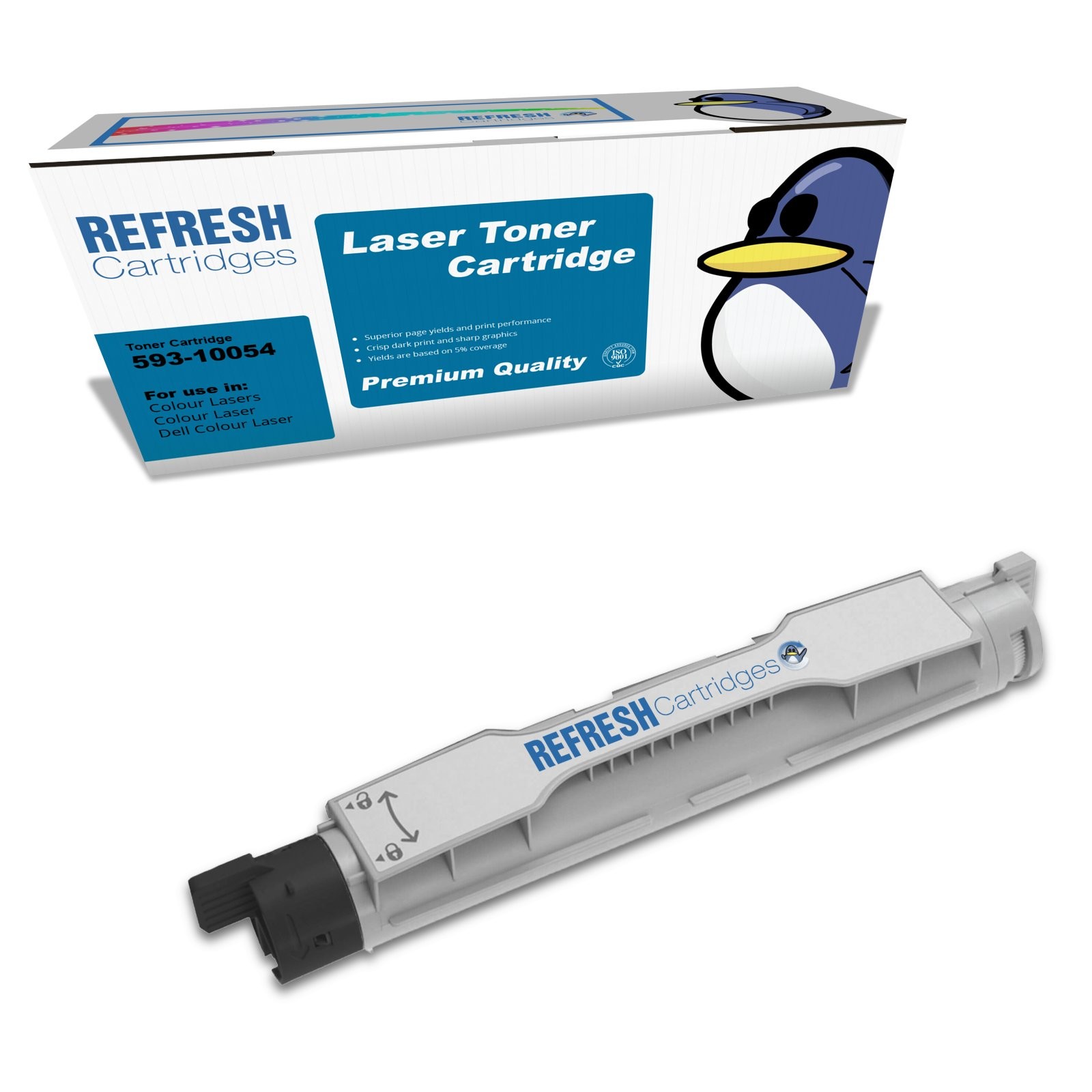 Refresh Cartridges Black 593-10054 Toner Compatible With Dell Printers