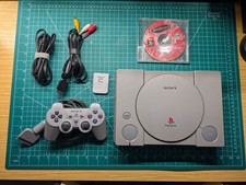 Sony PS1 SCPH-5501 Console Bundle Controller Cables TESTED Jet Moto 3 DISC ONLY