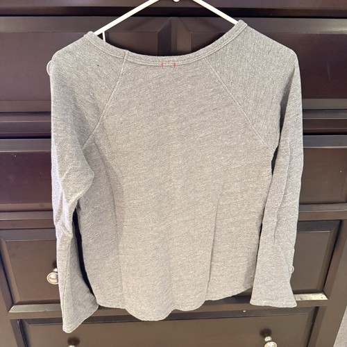 Maglione Anthropologie T.la grigio French Terry con dettaglio ricamato Xsmall - Foto 6 di 6