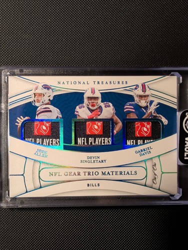 2021 Panini National Treasures - Josh Allen 1/1 NFL Gear Materials Buffalo Bills