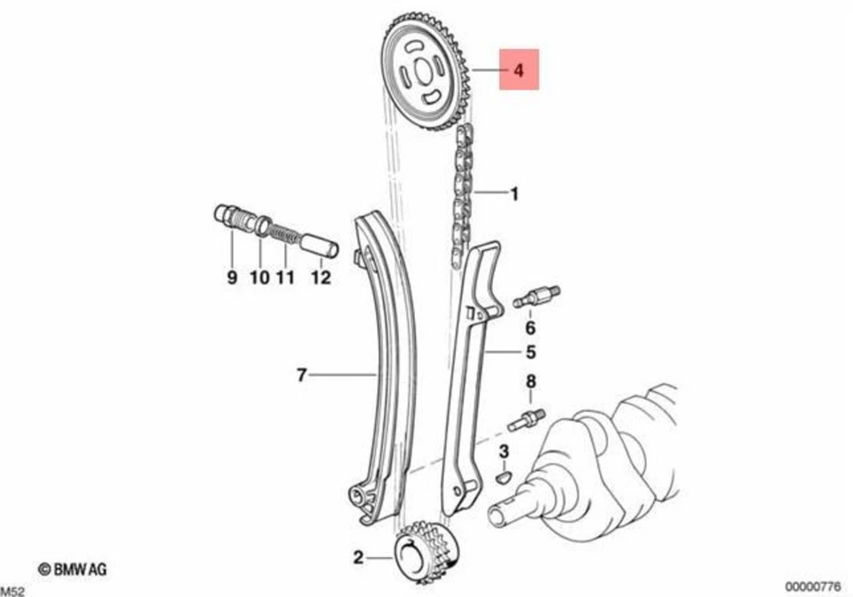 Piñón árbol de levas original BMW E34 E36 E38 E39 Z3 descapotable cupé OEM 11311722841 Foto 2 de 3