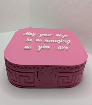 Medium Pink Custom Plastic Keepsake Box