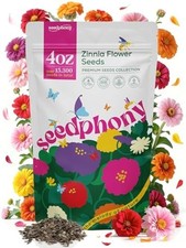  Zinnia Seeds Pack 4 oz - 15,300 Non-GMO Heirloom Zinnia Seeds for Planting,  138.60 per gallon