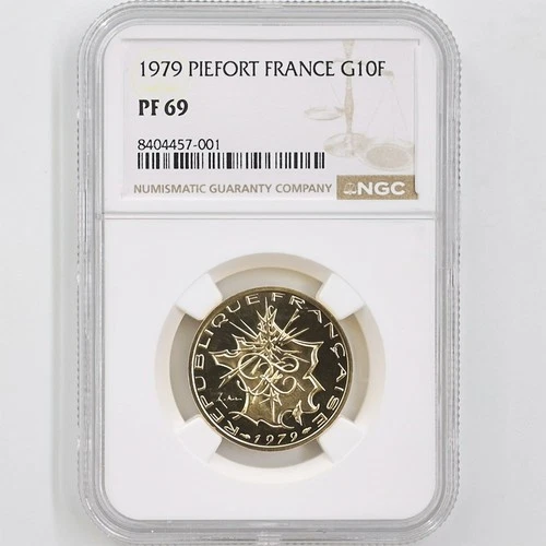 1979 France 10 Francs Piefort 38.90 Grams Gold Proof Coin NGC PF 69