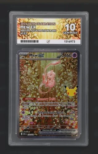 Pokémon TCG Mew ex 152/128 30th Celebration Special Illustration Rare ACE 10