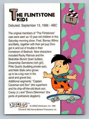 1993 Cardz The Flintstones #71 The Flintstone Kids | eBay