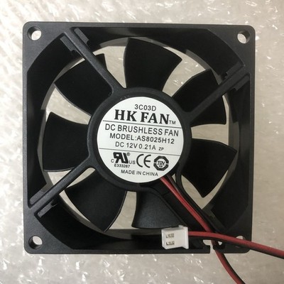 1PC New HK FAN AS8025H12 12V 0.21A 2-wire cooling fan *le