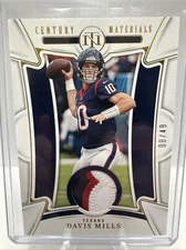 2022 Panini National Treasures Davis Mills Player-Worn Patch 8/49