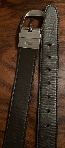 BOYS LEVIS SYN LEATHER BLACK BLACK BELT Gun Metal 12LV0257 SM 22-24 - Picture 5 of 6