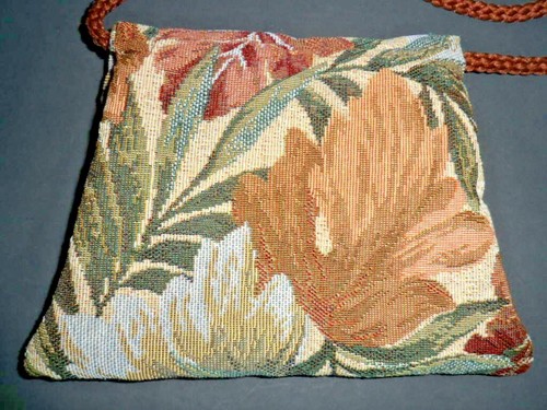 Tapestry Style Cross Body Purse Bag Multi Color - Picture 3 of 6