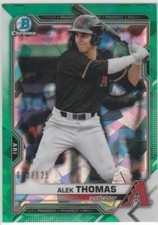 2021 Bowman Chrome Sapphire Edition #BCP-159 Alek Thomas Green Refractor 030/125