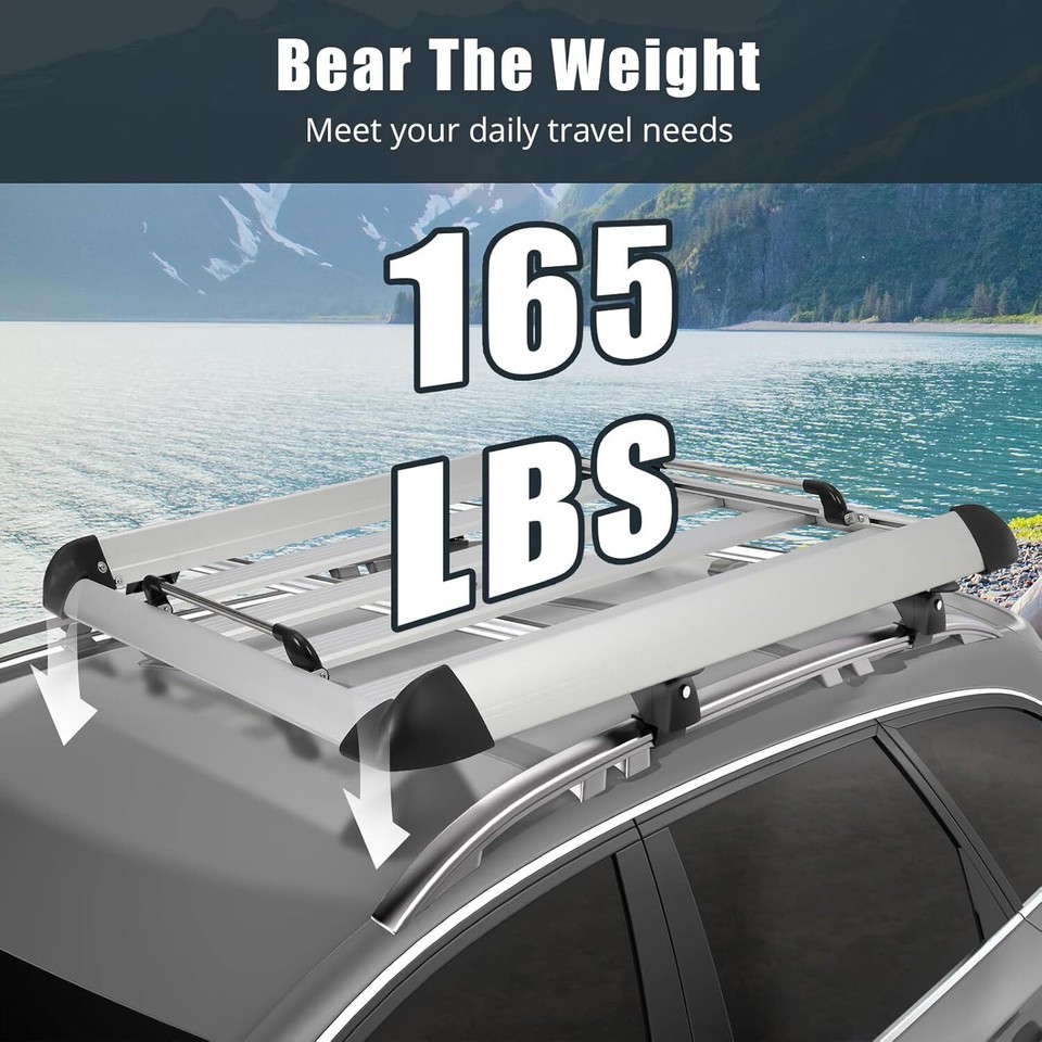 50"x 43.3" Crossbar SUV Top Cargo Luggage Carrier Roof Rack Basket eBay