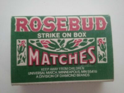 Vintage Matchbox Rosebud Matches Ohio Match Company Damp Proof