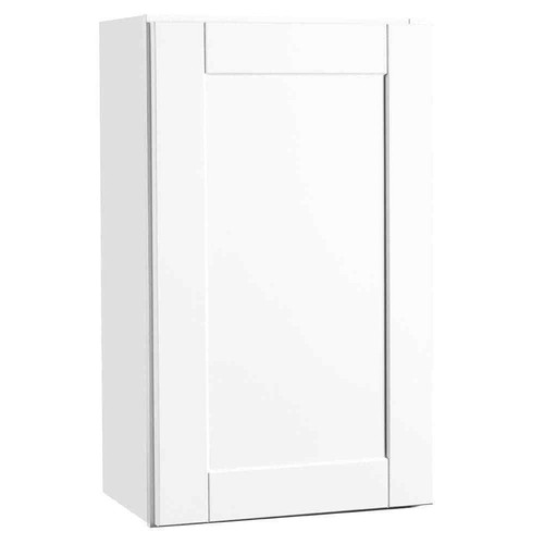 Shaker 18 in. W x 12 in. D x 30 in. H Assembled Wall Kitchen Cabinet in Satin Wh