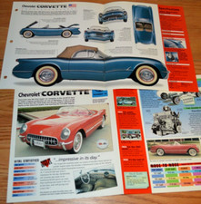 1954 Chevy Corvette Specs Info Original Poster Brochure 54