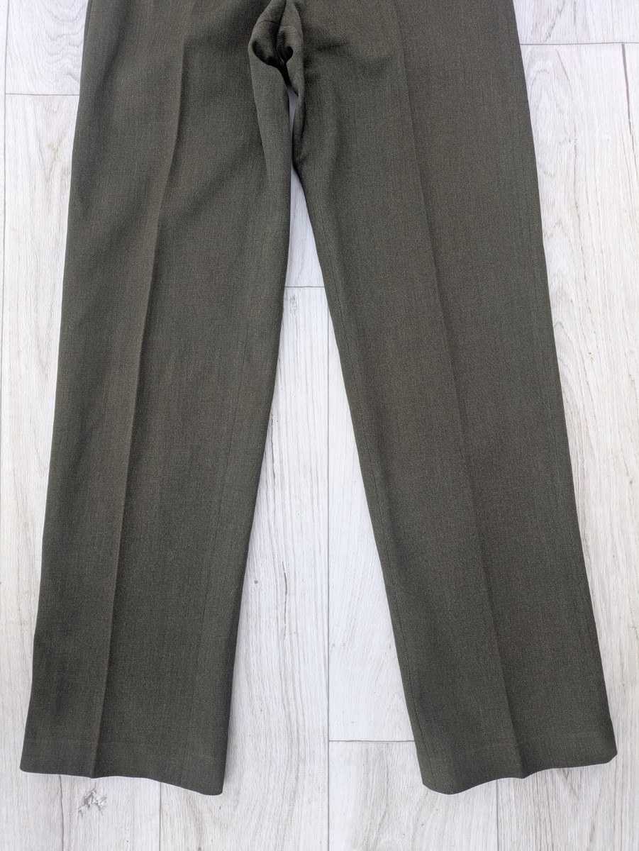 パンツ Euro vintage 1950s wool slacks 1950s Wonderful WAC Trousers | Vintage 50s Olive Green Wool