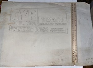 Vintage Advertising Sample: Cyr Oil Texaco Gasoline Winkler Delco Heating Equip
