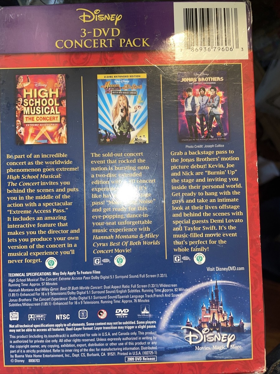 Disney Concert 3-DVD Pack - Hannah Montana High School Musical