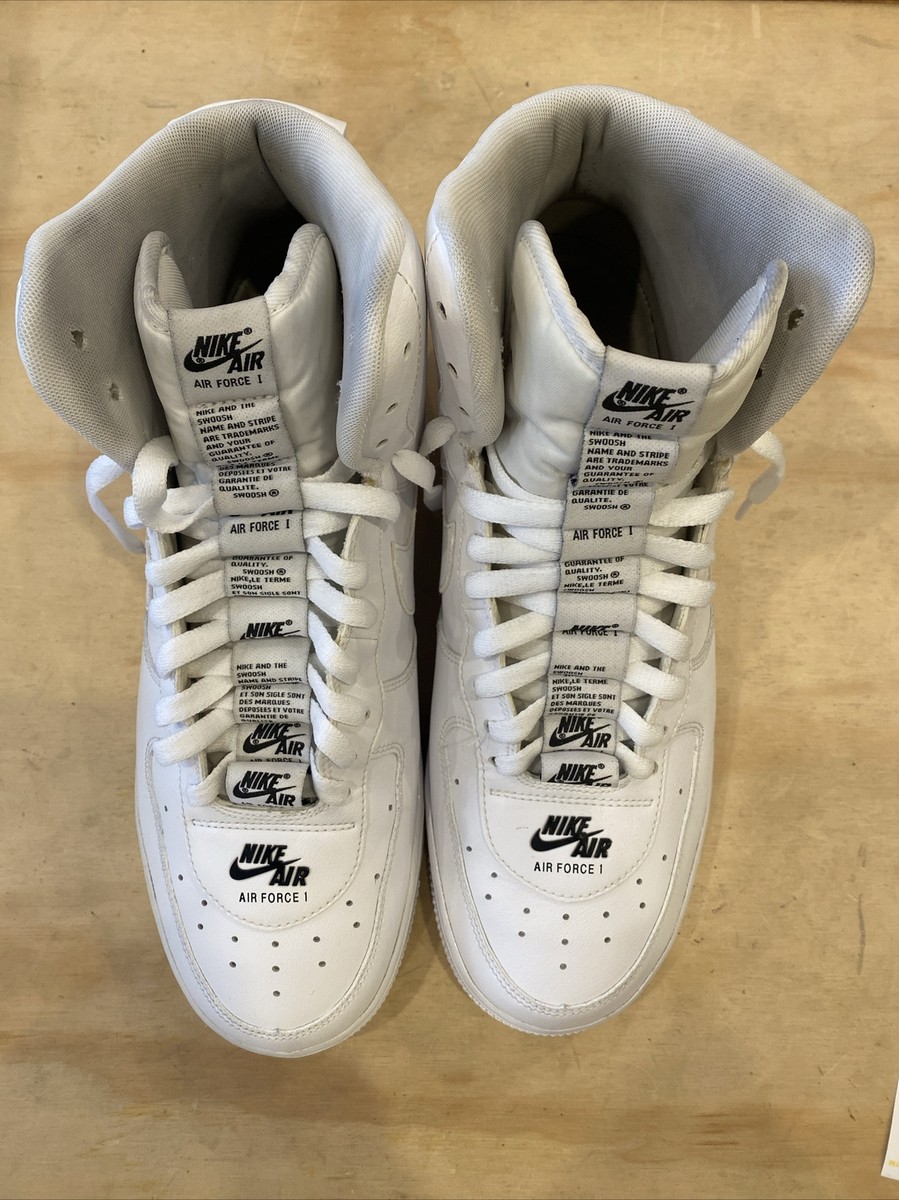 0956) Nike Air Force 1 High '07 LV8 3 Dual Air Triple White