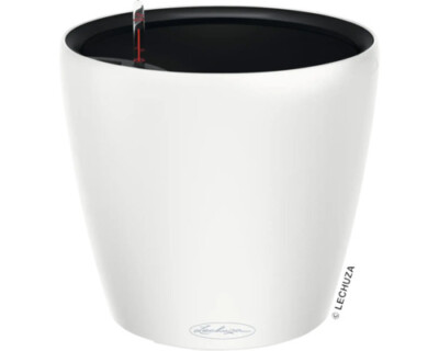 Pflanztopf Lechuza Classico Color LS Kunststoff Ø 43 cm H 39,5 cm weiß inkl. Erd